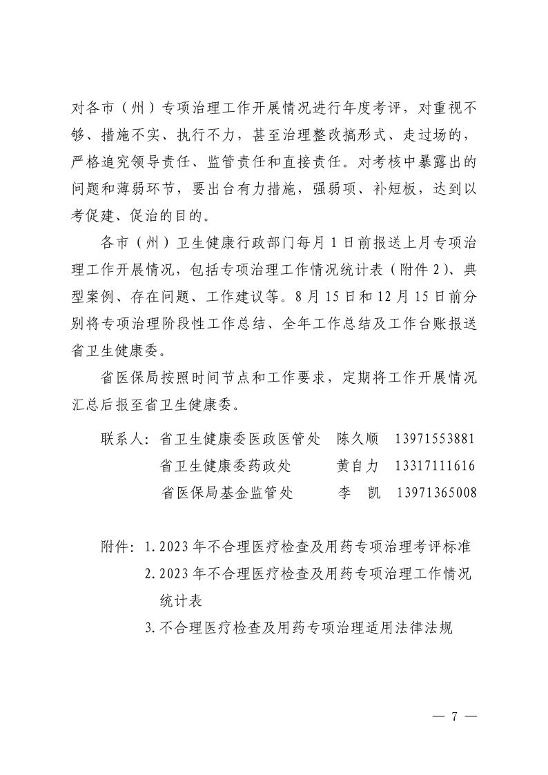 （省发）鄂卫通〔2023〕13号 关于印发《2023年医疗机构不合理医疗检查及用药突出问题专项治理工作方案》的通知(1)jpg_Page7